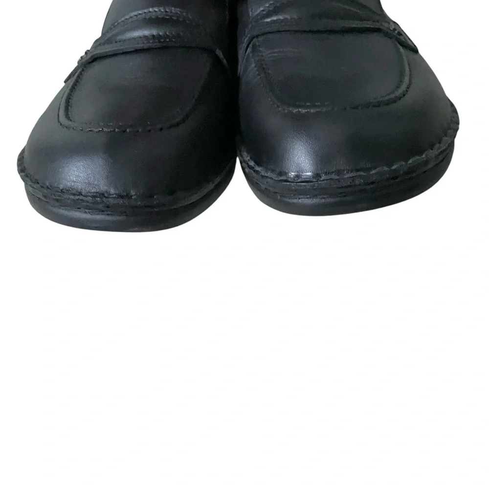 FINN COMFORT Germany Men’s Toledo Black Leather Slip-on City Shoes 8
